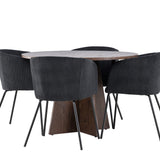 Bootcut jídelní stůl s jídelní židlí Berit