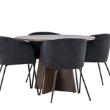 Bootcut jídelní stůl s jídelní židlí Berit