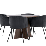 Bootcut jídelní stůl s jídelní židlí Berit