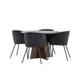 Bootcut jídelní stůl s jídelní židlí Berit