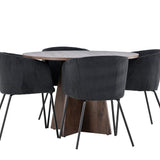 Bootcut jídelní stůl s jídelní židlí Berit