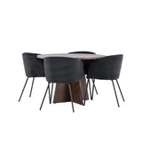 Bootcut jídelní stůl s jídelní židlí Berit