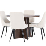 Bootcut jídelní stůl s jídelní židlí Leone