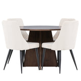 Bootcut jídelní stůl s jídelní židlí Leone