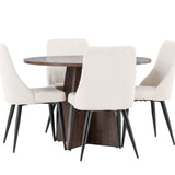 Bootcut jídelní stůl s jídelní židlí Leone