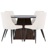 Bootcut jídelní stůl s jídelní židlí Leone