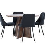 Bootcut jídelní stůl s noční jídelní židlí