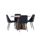 Bootcut jídelní stůl s noční jídelní židlí