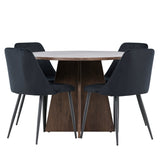 Bootcut jídelní stůl s noční jídelní židlí