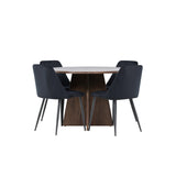 Bootcut jídelní stůl s noční jídelní židlí