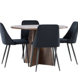 Bootcut jídelní stůl s noční jídelní židlí