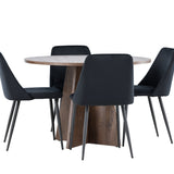 Bootcut jídelní stůl s noční jídelní židlí