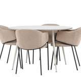 Jídelní stůl Plaza s jídelní židlí Evelina