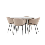 Jídelní stůl Plaza s jídelní židlí Evelina