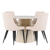 Jídelní stůl Lanzo s jídelní židlí Leone