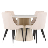 Jídelní stůl Lanzo s jídelní židlí Leone