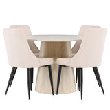 Jídelní stůl Lanzo s jídelní židlí Leone