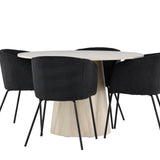 Jídelní stůl Lanzo s jídelní židlí Berit