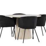 Jídelní stůl Lanzo s jídelní židlí Berit