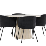 Jídelní stůl Lanzo s jídelní židlí Berit