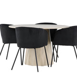 Jídelní stůl Lanzo s jídelní židlí Berit