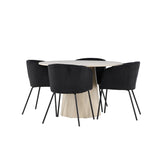 Jídelní stůl Lanzo s jídelní židlí Berit