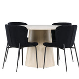 Jídelní stůl Lanzo s jídelní židlí Modesto