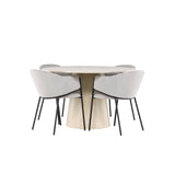 Jídelní stůl Lanzo s jídelní židlí Evelina