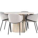 Jídelní stůl Lanzo s jídelní židlí Evelina