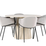 Jídelní stůl Lanzo s jídelní židlí Evelina