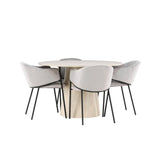 Jídelní stůl Lanzo s jídelní židlí Evelina