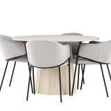 Jídelní stůl Lanzo s jídelní židlí Evelina