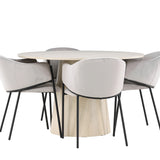 Jídelní stůl Lanzo s jídelní židlí Evelina