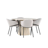 Jídelní stůl Lanzo s jídelní židlí Evelina