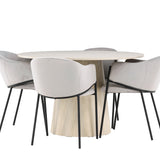 Jídelní stůl Lanzo s jídelní židlí Evelina