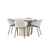 Jídelní stůl Lanzo s jídelní židlí Evelina