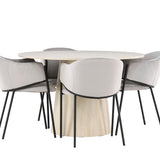 Jídelní stůl Lanzo s jídelní židlí Evelina