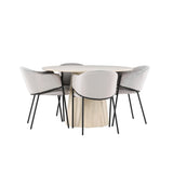 Jídelní stůl Lanzo s jídelní židlí Evelina