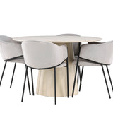 Jídelní stůl Lanzo s jídelní židlí Evelina