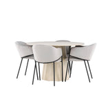Jídelní stůl Lanzo s jídelní židlí Evelina