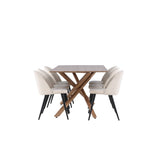 Jídelní stůl Piazza se sametovou jídelní židlí