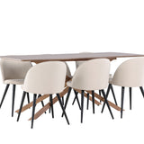 Jídelní stůl Piazza se sametovou jídelní židlí