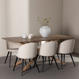 Jídelní stůl Piazza se sametovou jídelní židlí