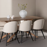 Jídelní stůl Piazza se sametovou jídelní židlí