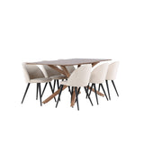 Jídelní stůl Piazza se sametovou jídelní židlí