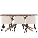 Jídelní stůl Piazza se sametovou jídelní židlí