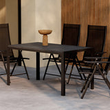 Jídelní stůl Mirko - černá + jídelní židle Levanzo - černá x 4