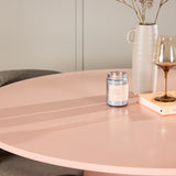 Stůl Lanzo - broskev se 4 židlemi Edina - černá / hnědá