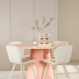 Stůl Lanzo – broskev se 4 židlemi Lilja – béžová