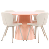Stůl Lanzo – broskev se 4 židlemi Lilja – béžová